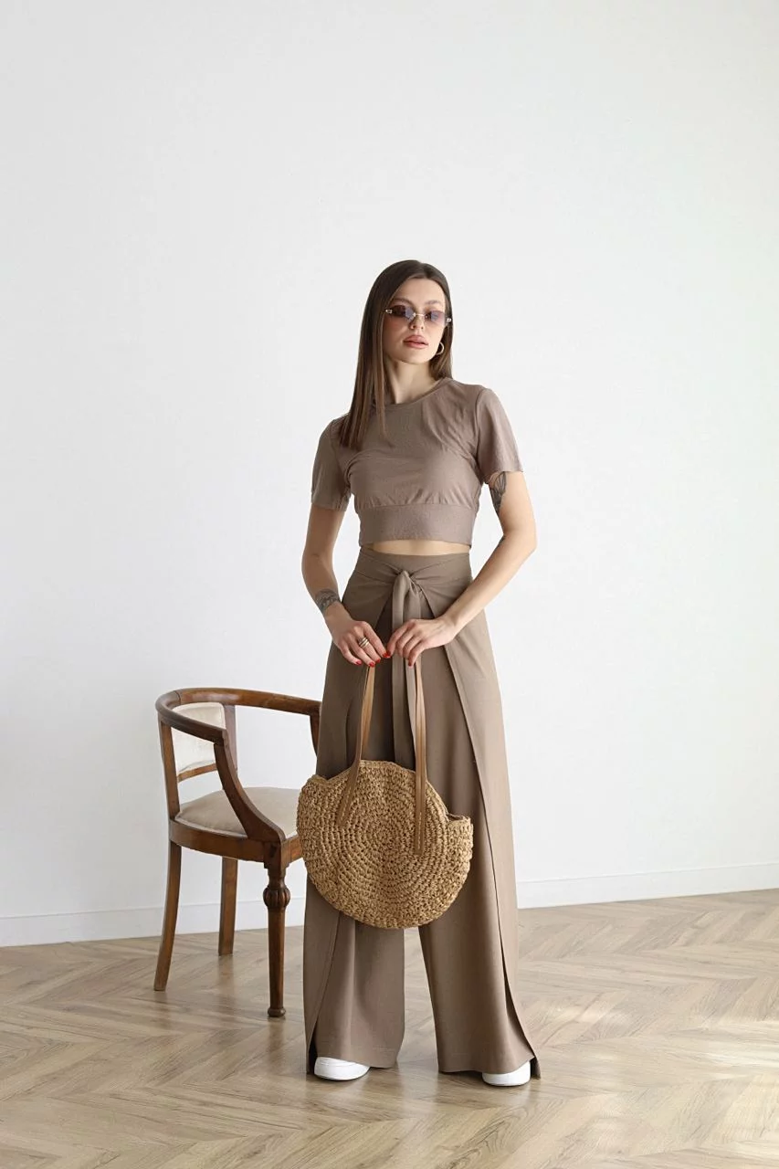 Talia | Wide Linen Trousers