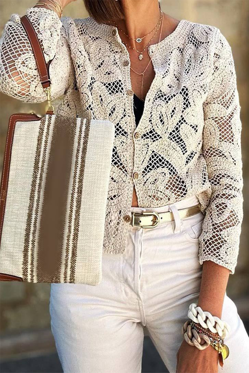 Talia | Casual Daily Hollow Out Buttoned Outerwear