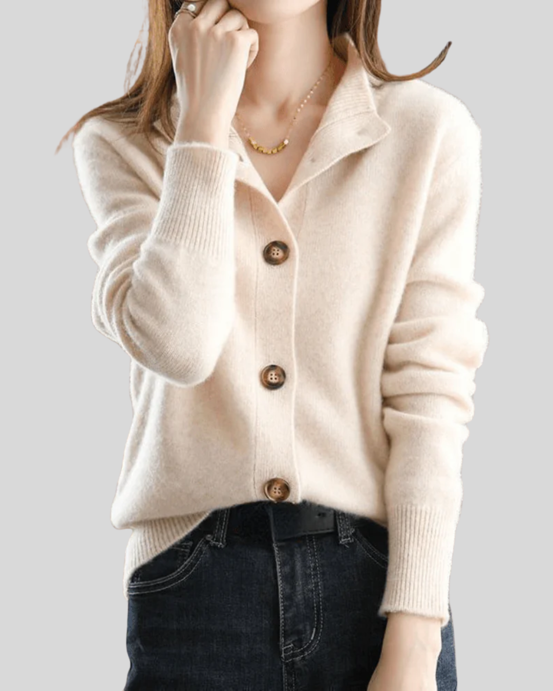 Talia | Retro-Style Cashmere Cardigan