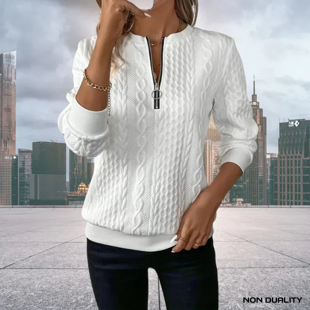 Talia | Non-Duality Zip-Up Sweater
