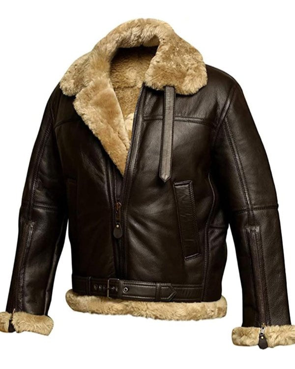 Talia | Classic Shearling Leather Jacket