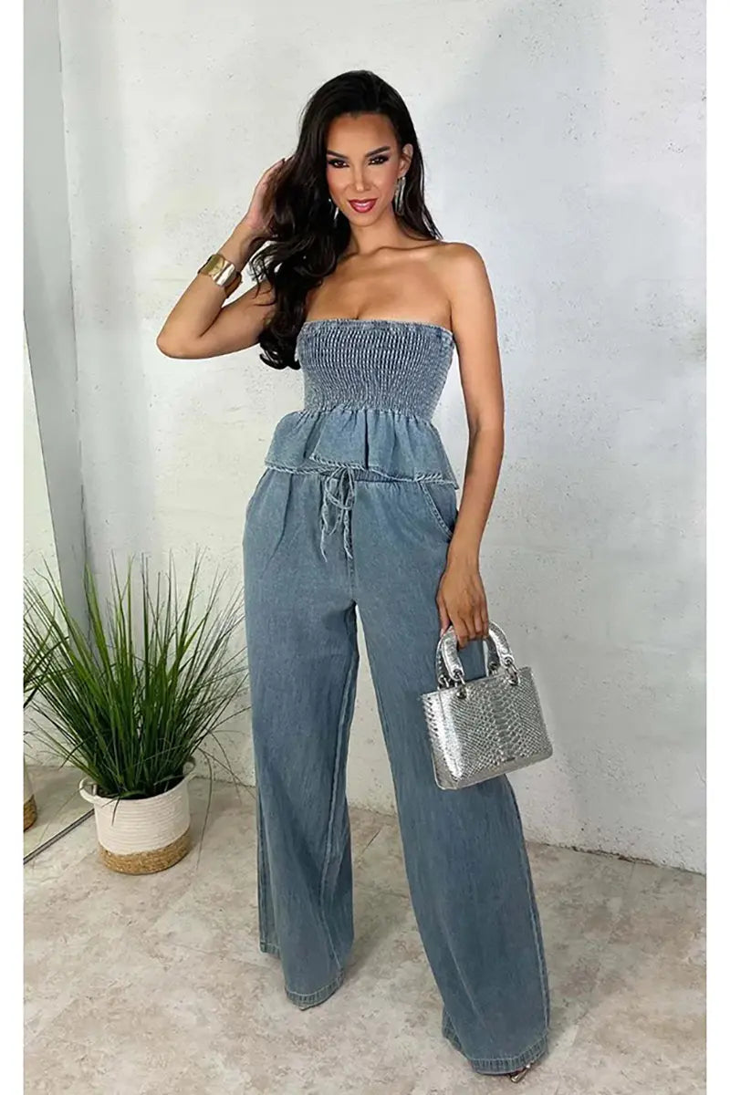 Talia | Stylish Denim Two-Piece Set