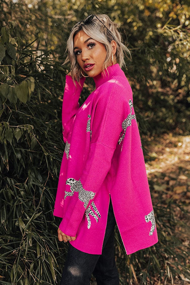 Talia | Casual Vintage Tiger & Leopard Print Top