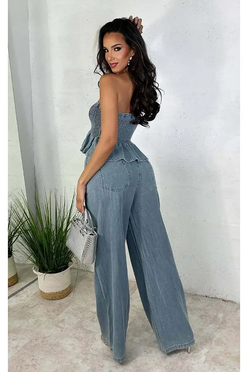 Talia | Stylish Denim Two-Piece Set