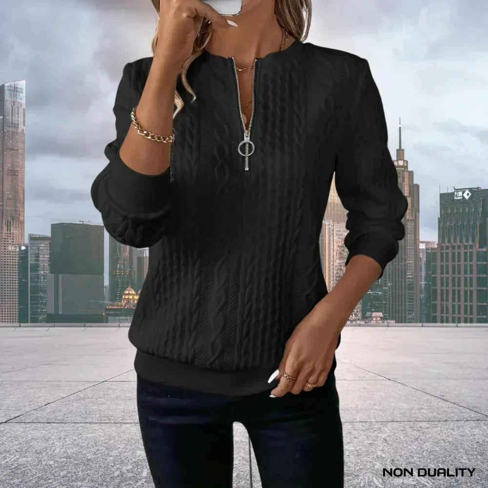Talia | Non-Duality Zip-Up Sweater