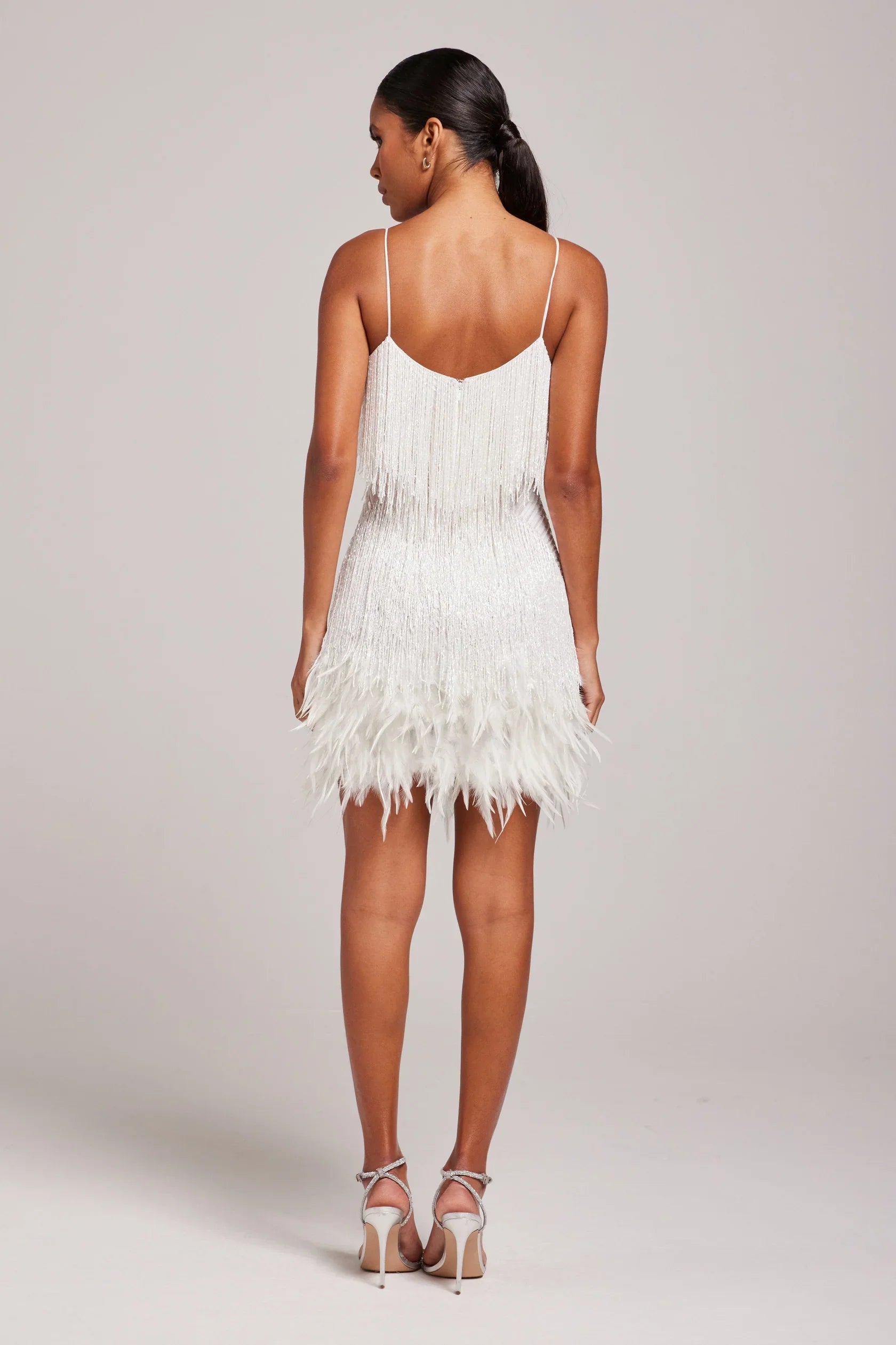 Talia | Modern Feathered Party Dress for Night Out