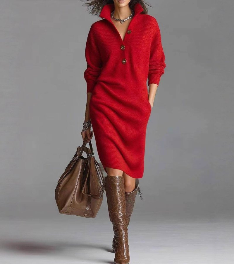 Arden Lane | Warm Knitted Dress, Elegant and Comfortable