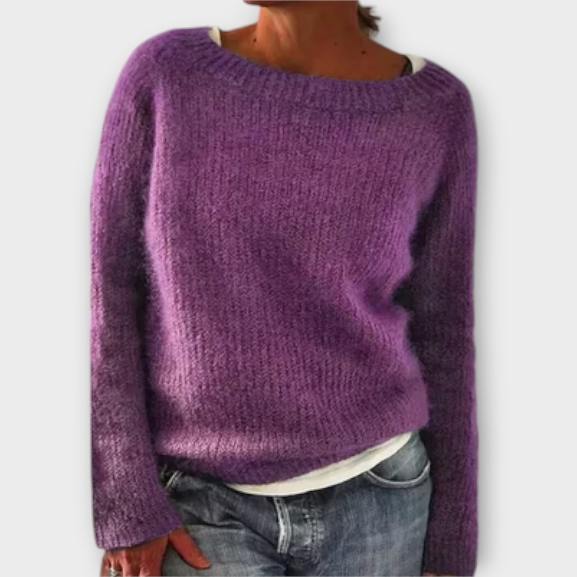 Talia | Solid Color Knit Sweater