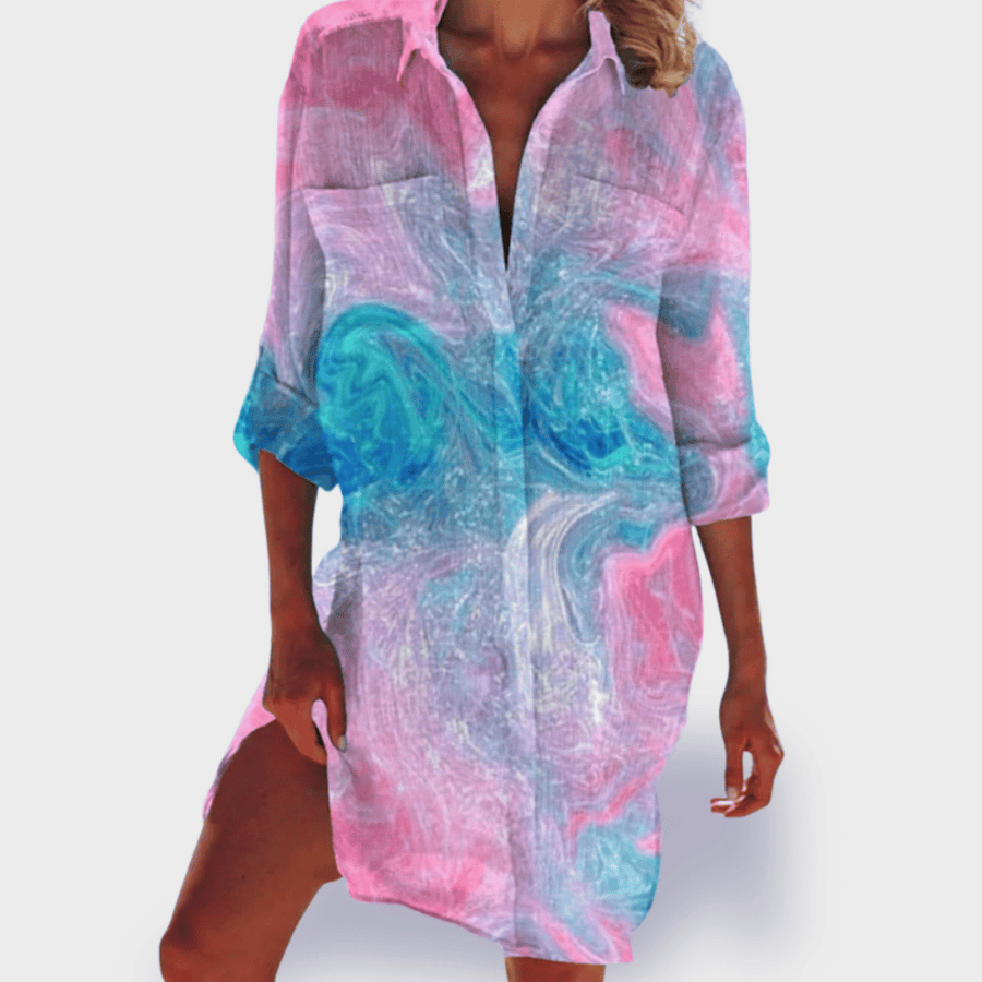 Talia | Vibrant Summer Print Shirt