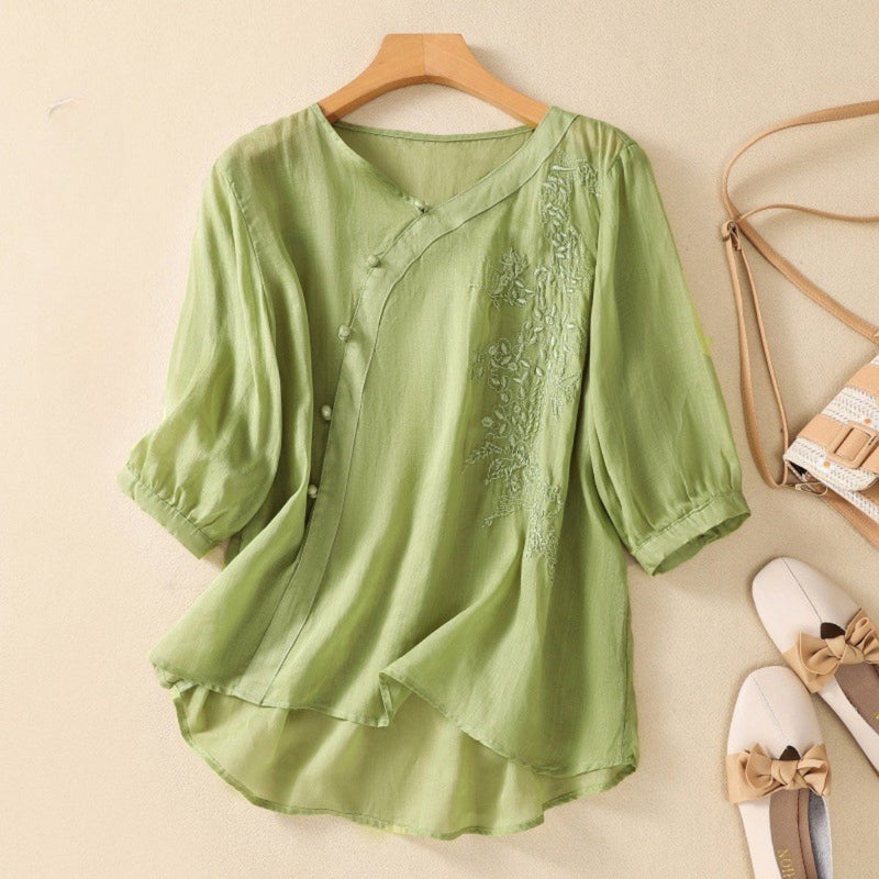 Talia | Asymmetrical Button Tunic