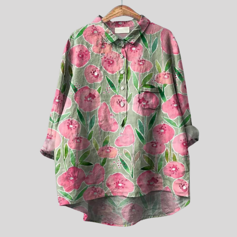 Talia | Vintage Floral Blouse for Effortless Charm