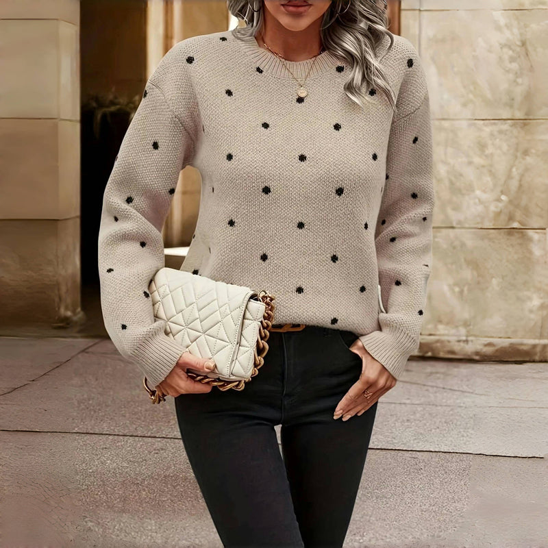 Talia | Polka Dot Knitted Sweater