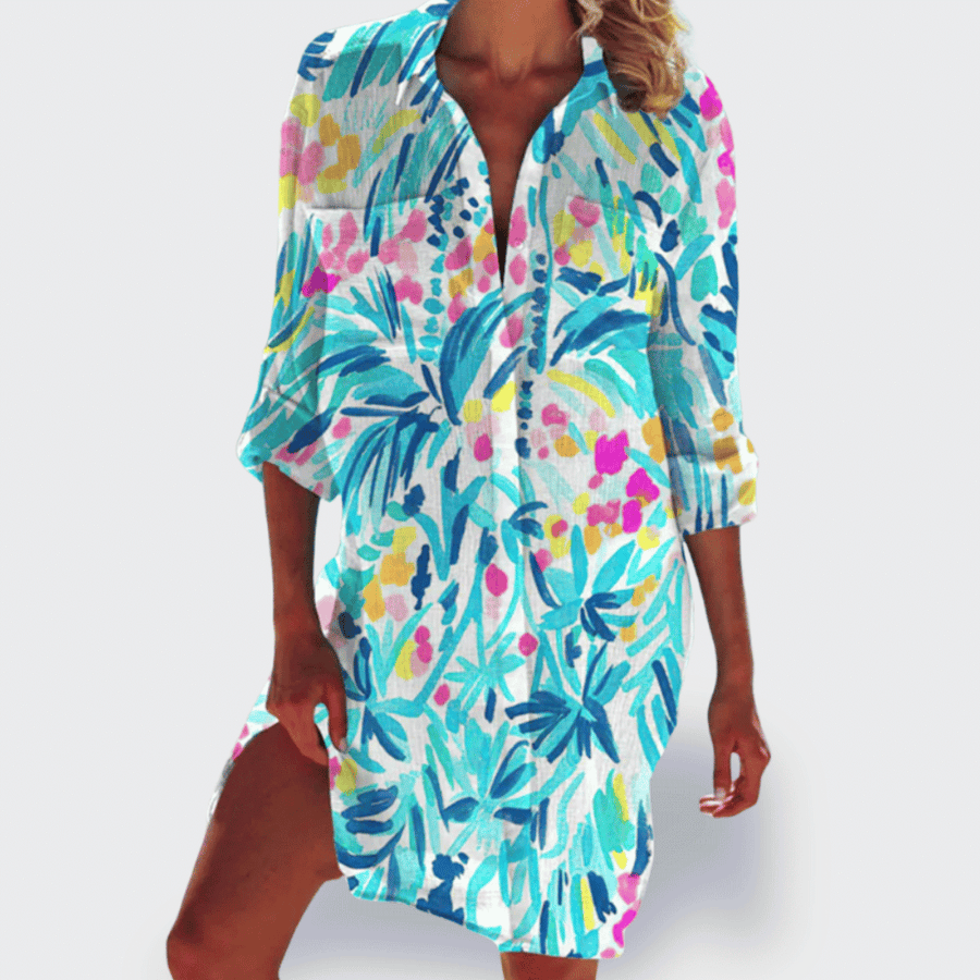 Talia | Vibrant Summer Print Shirt