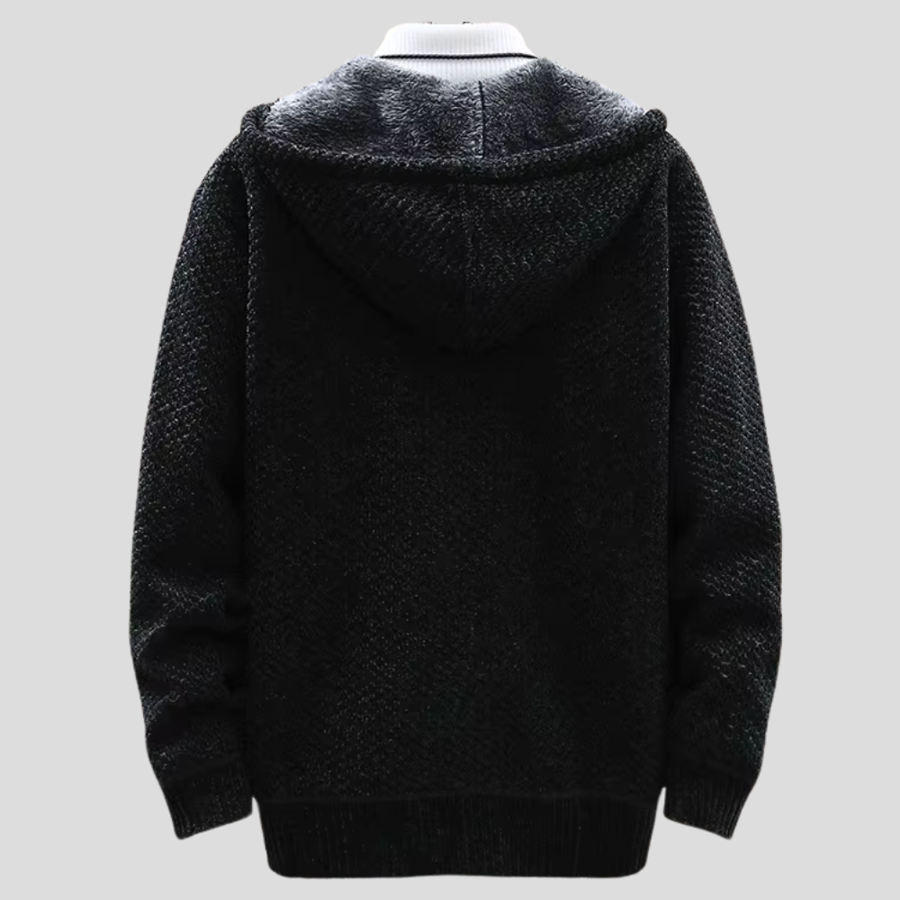 Talia | Textured Knit Fleece Hoodie
