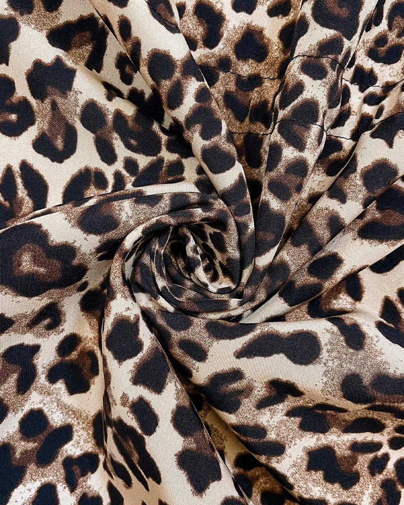 Talia | Reversible Hooded Coat with Leopard Print