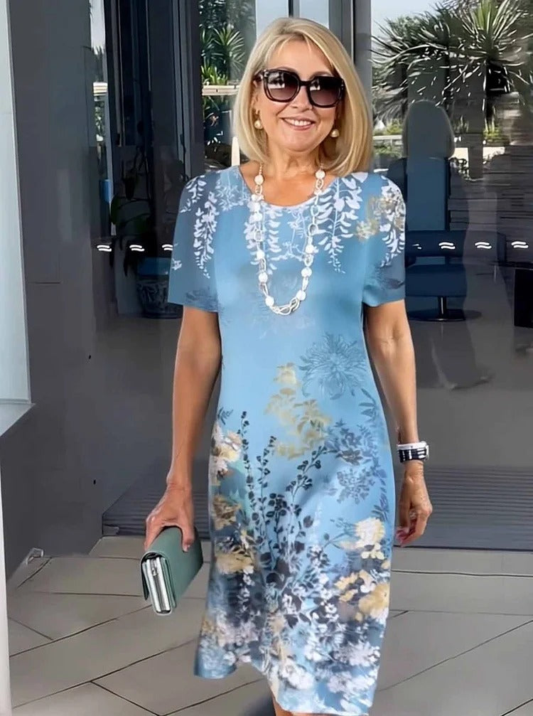 Talia | Comfortable Loose Printed Medium Dress