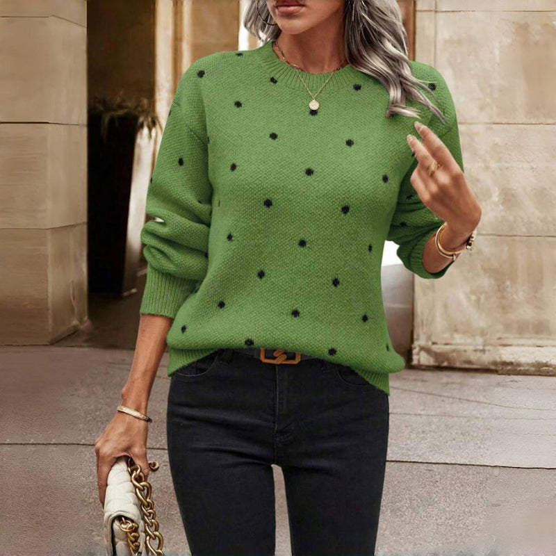 Talia | Polka Dot Knitted Sweater