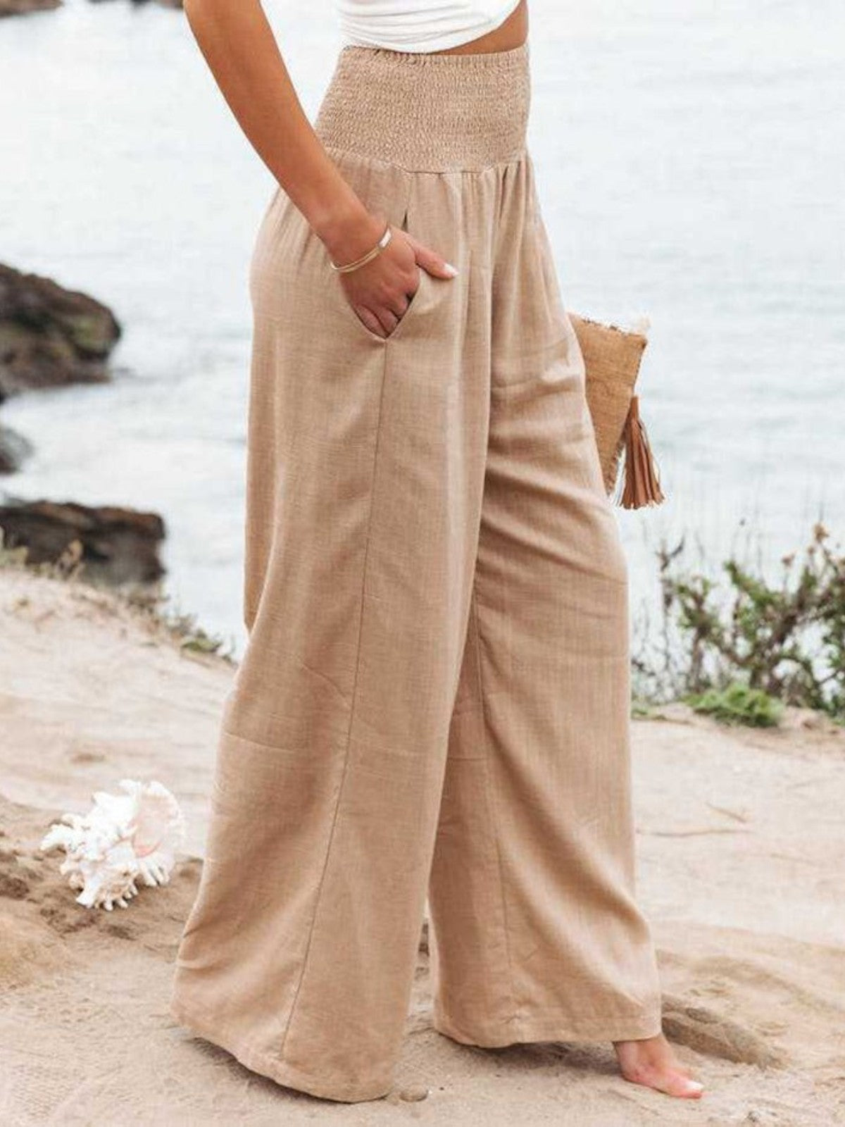 Talia | Remi Wide-Leg Linen Trousers