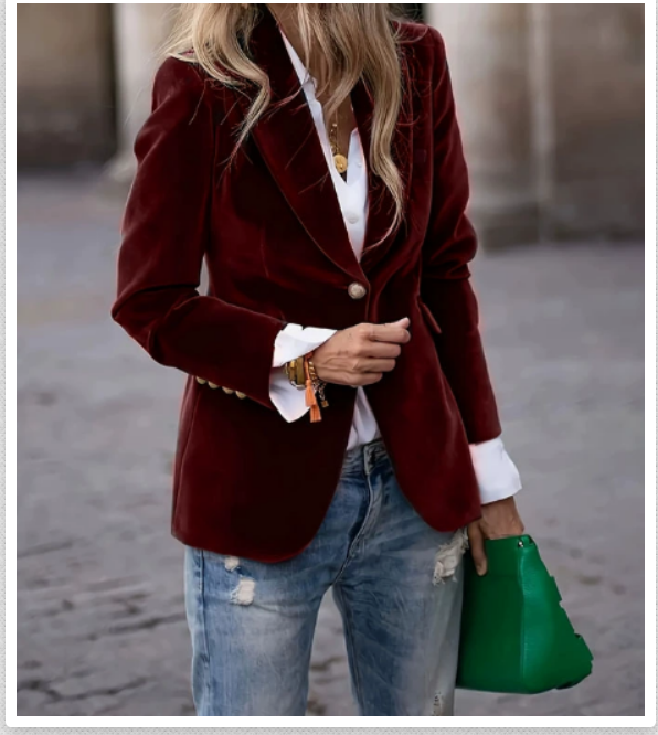 Talia | Elegant Velvet Blazer