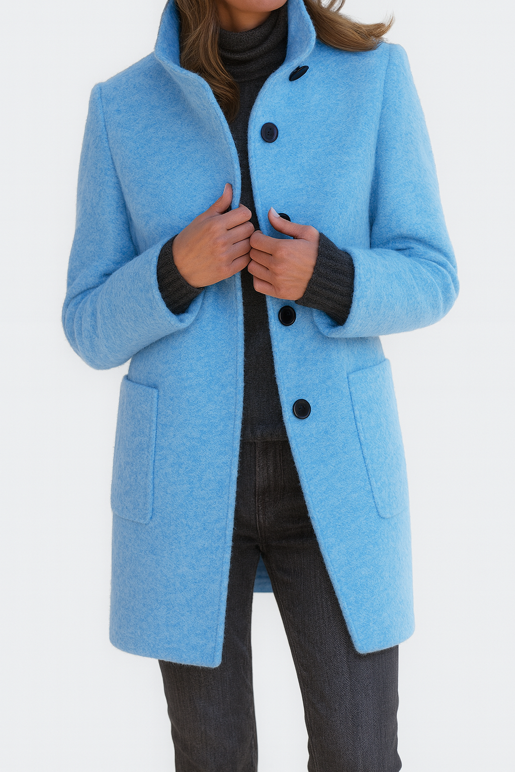 Talia | Women's Coat with High Collar