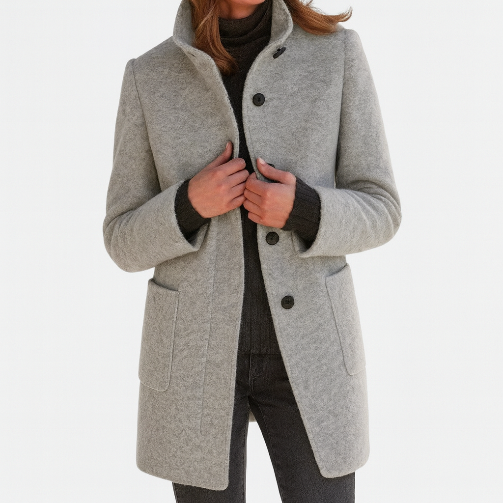Talia | Women's Coat with High Collar