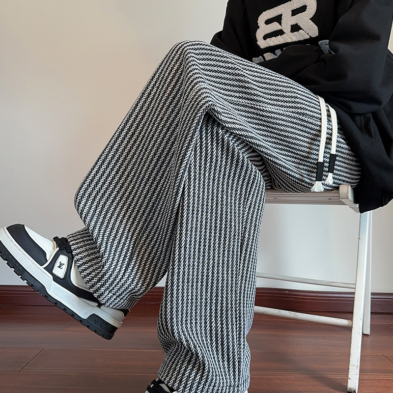 Talia | Modern Herringbone Relaxed Sweatpants