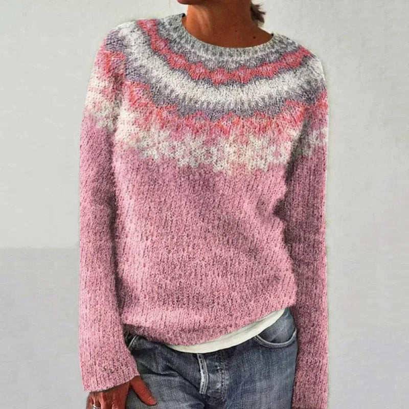 Talia | Warm Sweater with Eye-Catching Geo Patterns