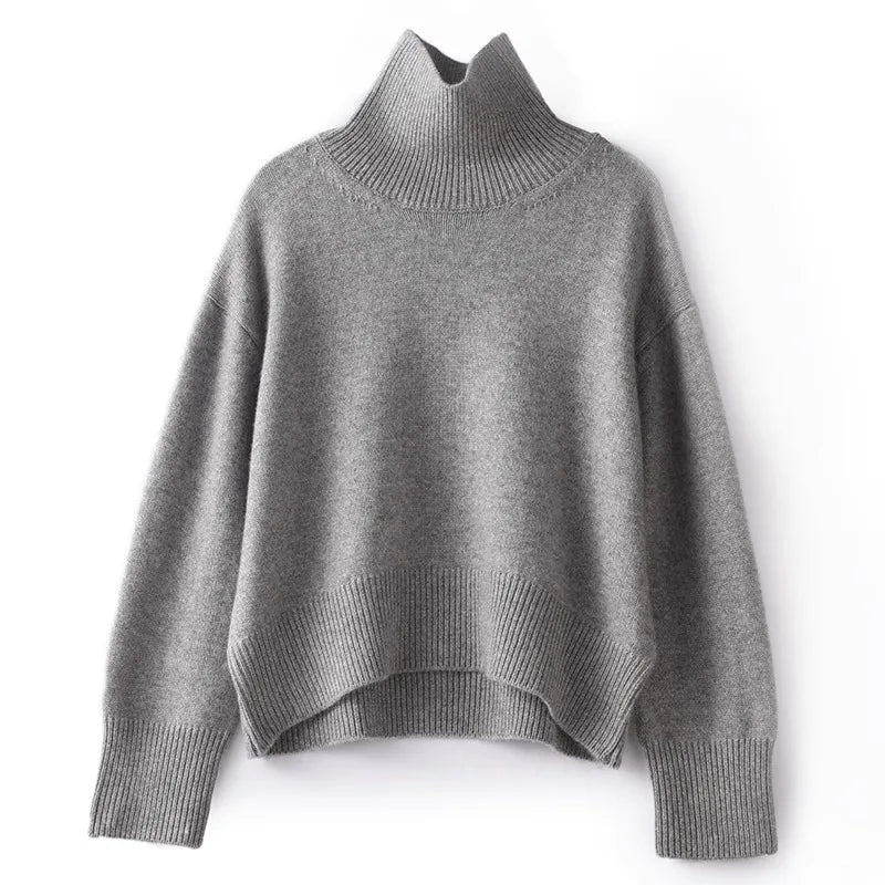 Talia | Pure Cashmere Turtleneck Sweater