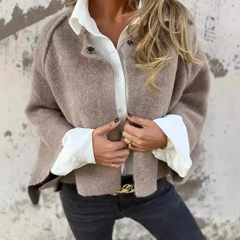 Talia | Wool Cardigan with Round Neck