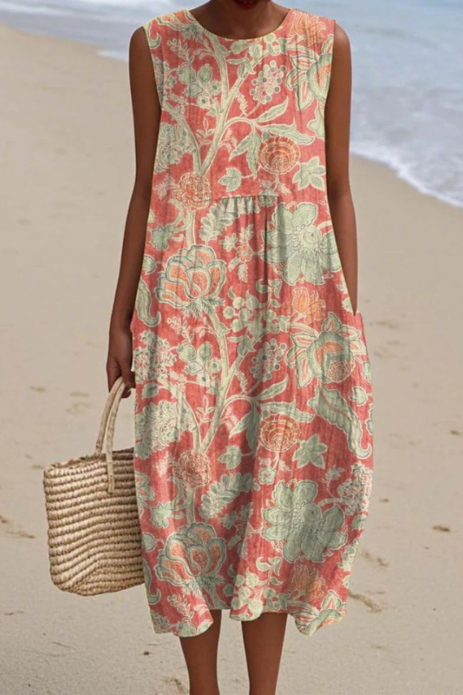 Talia | Vintage Floral Sleeveless Dress