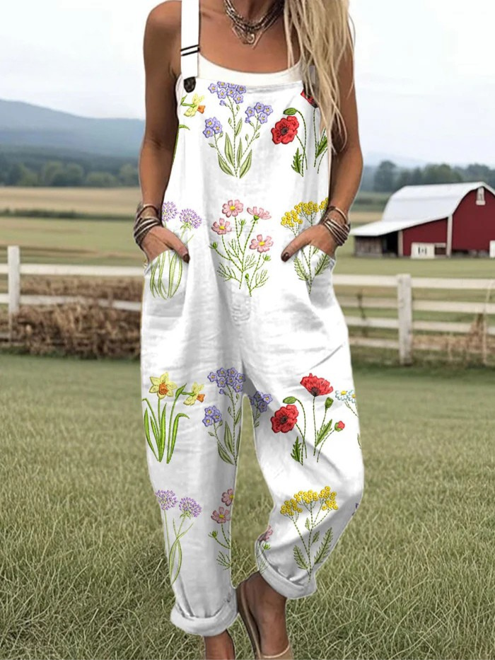Talia | Blooming Ease Wide-Leg Jumpsuit
