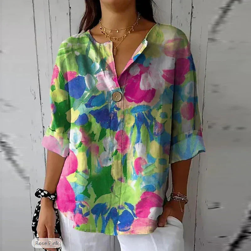 Talia | Elegant Floral Blouse