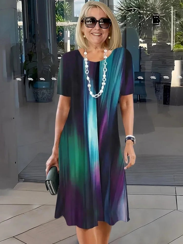 Talia | Comfortable Loose Printed Medium Dress