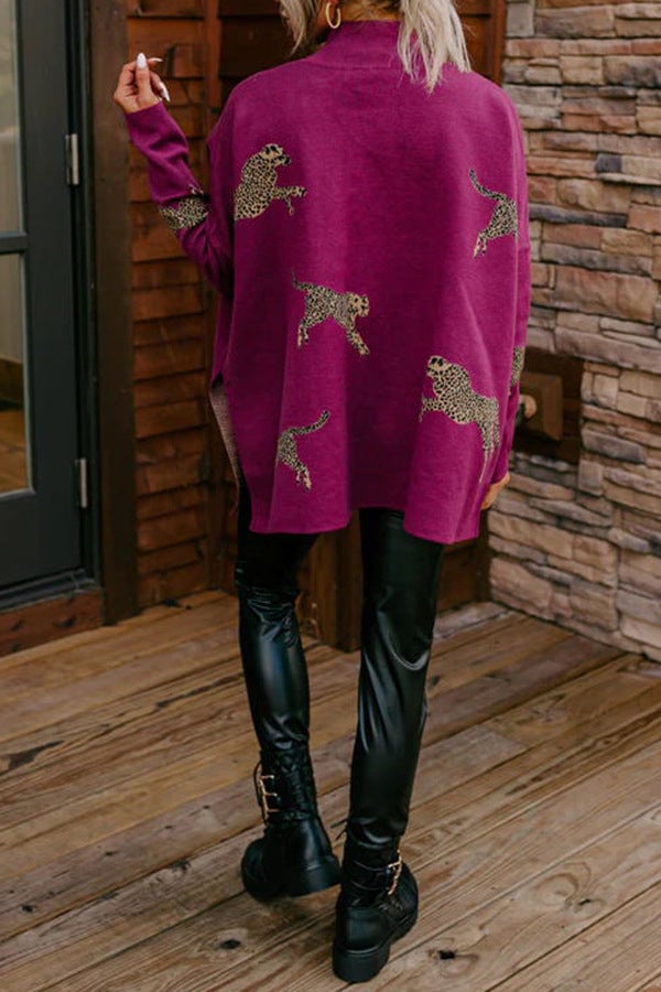 Talia | Casual Vintage Tiger & Leopard Print Top