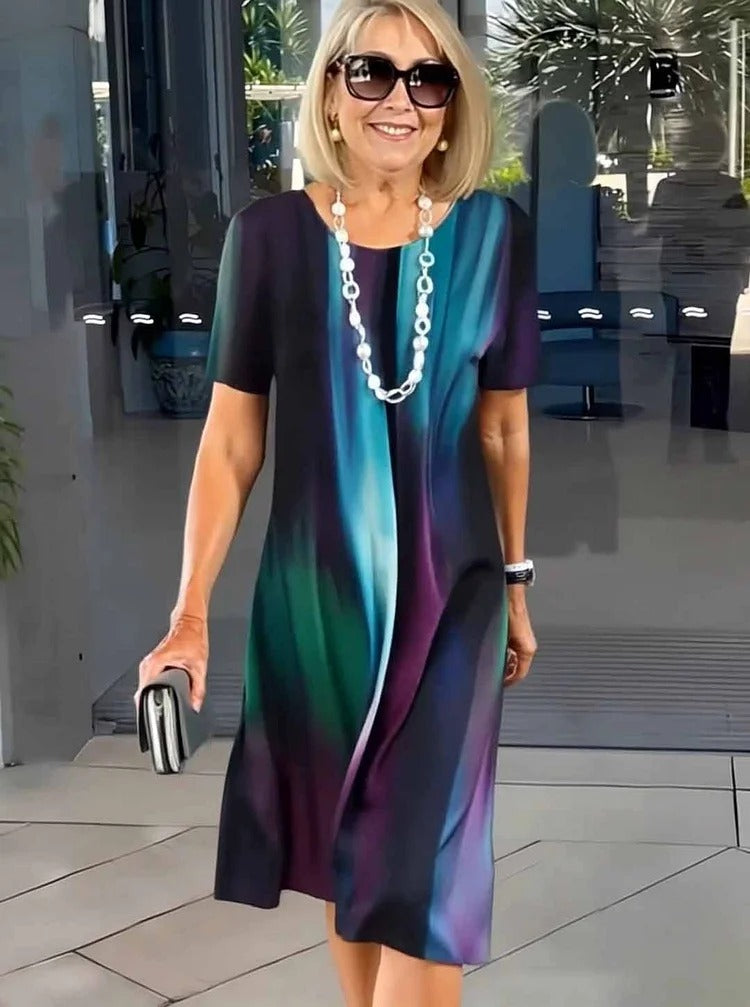 Talia | Comfortable Loose Printed Medium Dress