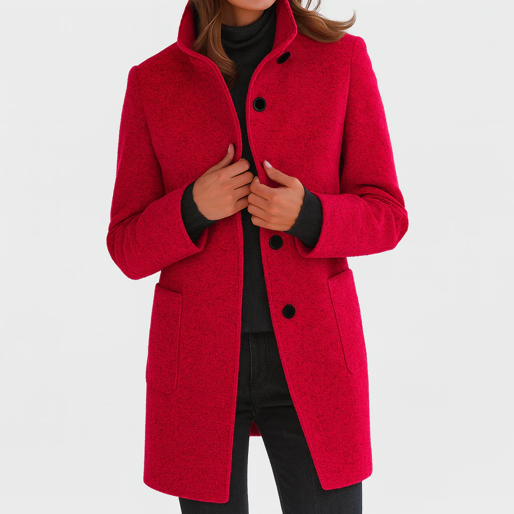 Arden Lane | Comfortable Women’s Coat with High Collar