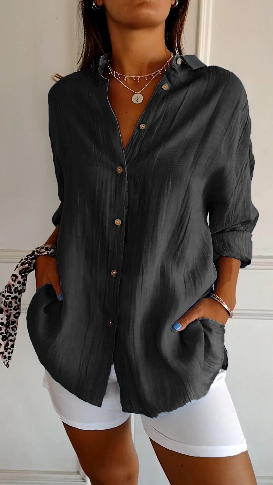 Talia | Elegant Pleated Shirt