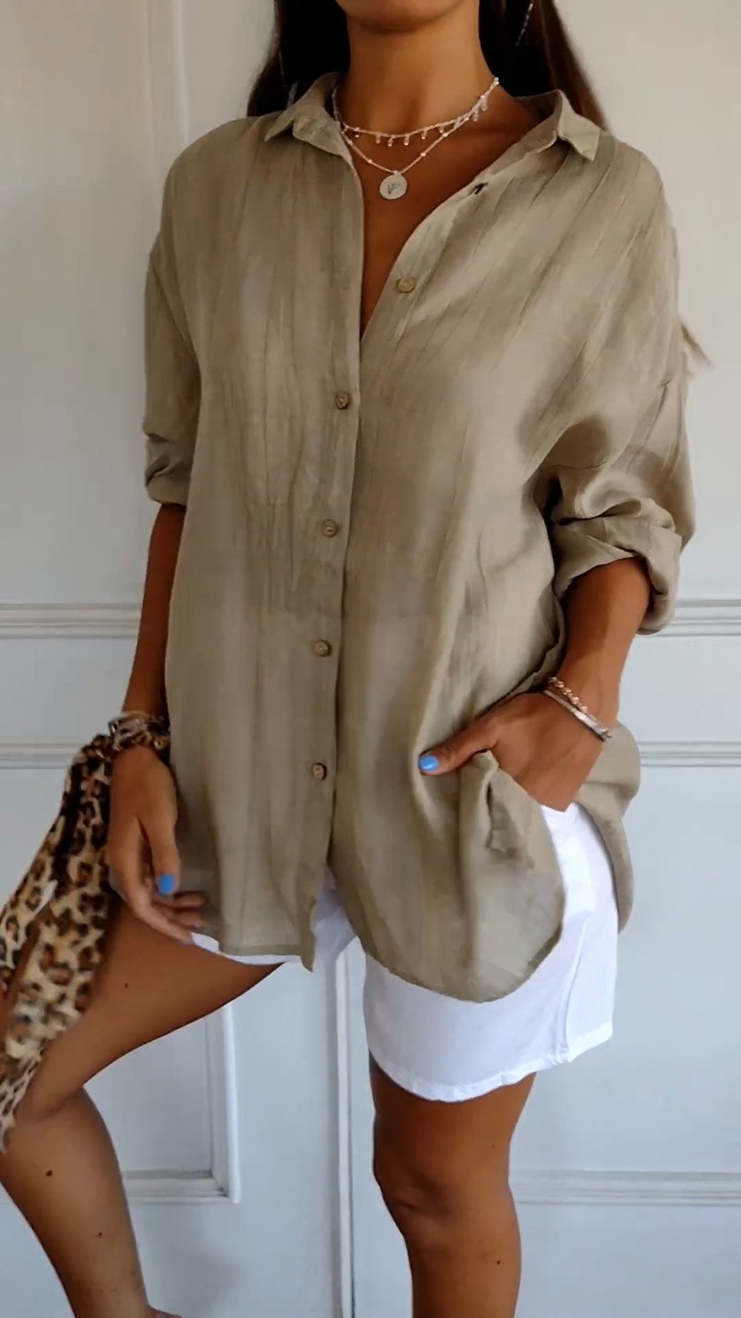 Talia | Elegant Pleated Shirt