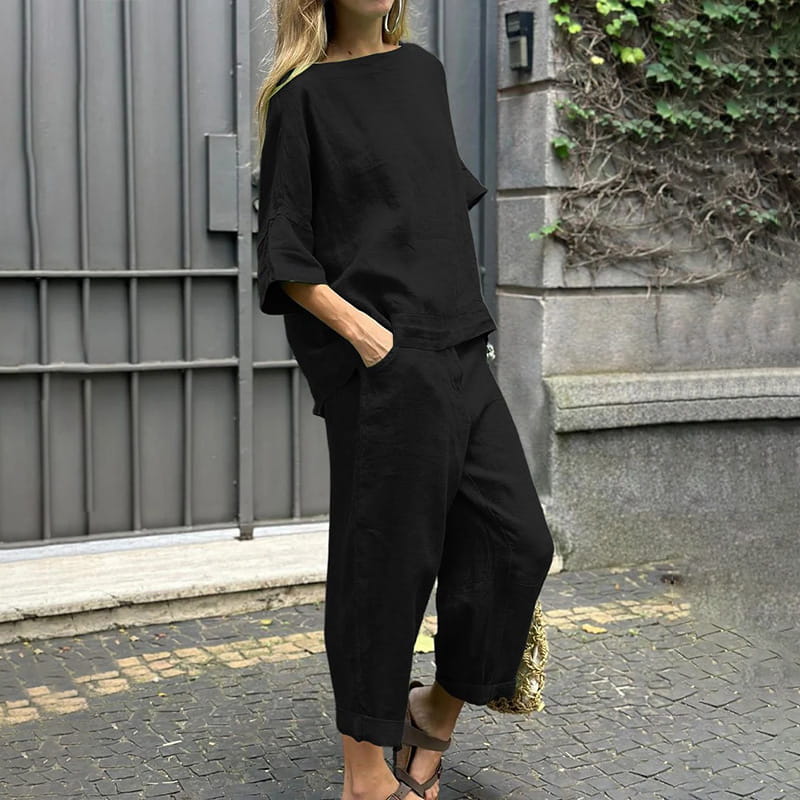 Talia | Casual Cotton-Linen Two-Piece Set