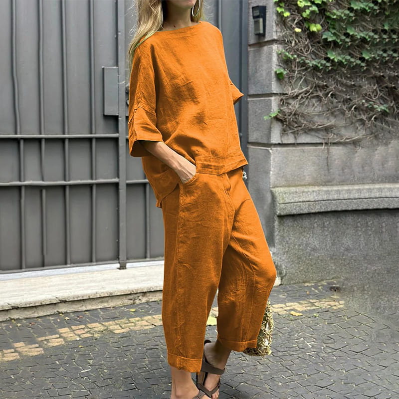 Talia | Casual Cotton-Linen Two-Piece Set