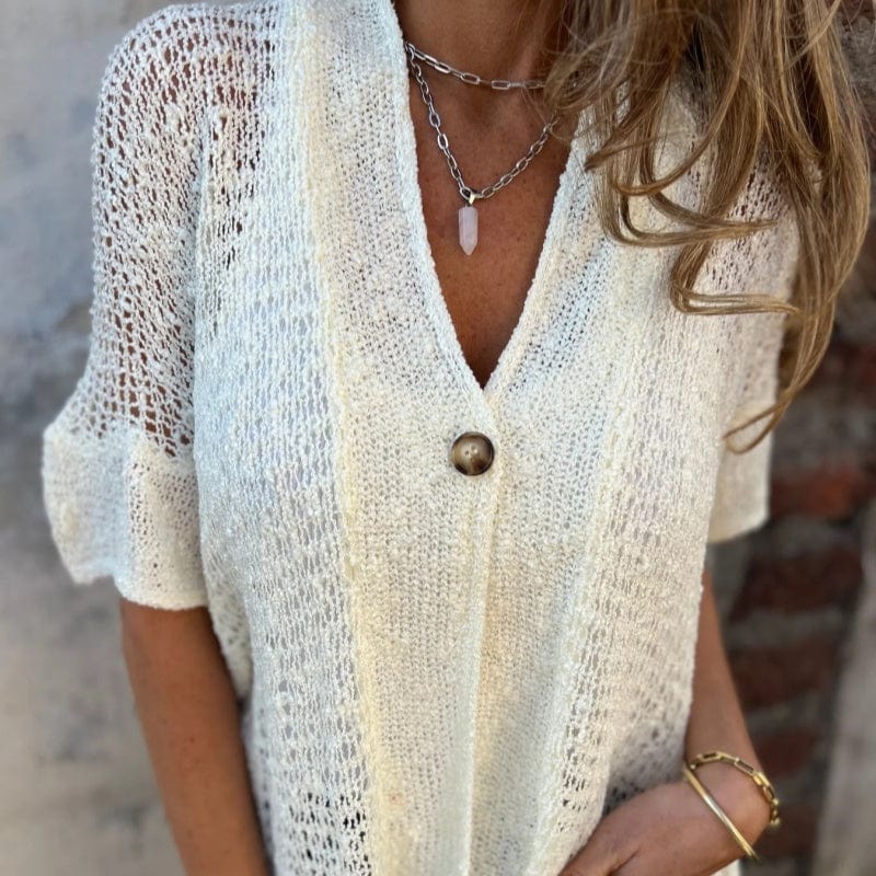 Talia | Airy Textured Milton Knitted Shirt